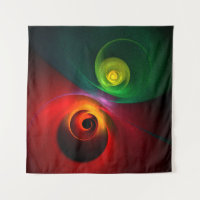 Red Green Yin Yang Moderne Motif d'art Abstrait #2