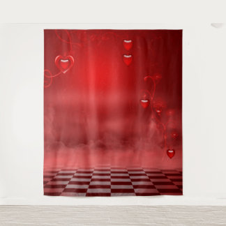 Tenture Red Heart Valentine's Day Photo Contexte Tapisseri