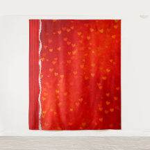 Red Heart Valentine's Day Photo ContexteTapestry