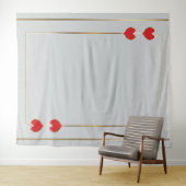 Tenture Red Hearts Gold Card Photo fond de page (En situation (horizontale))