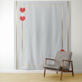 Tenture Red Hearts Gold Card Photo fond de page (En situation)