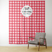 Tenture Red I Do BBQ En vichy Plaid Engagement Party (En situation)