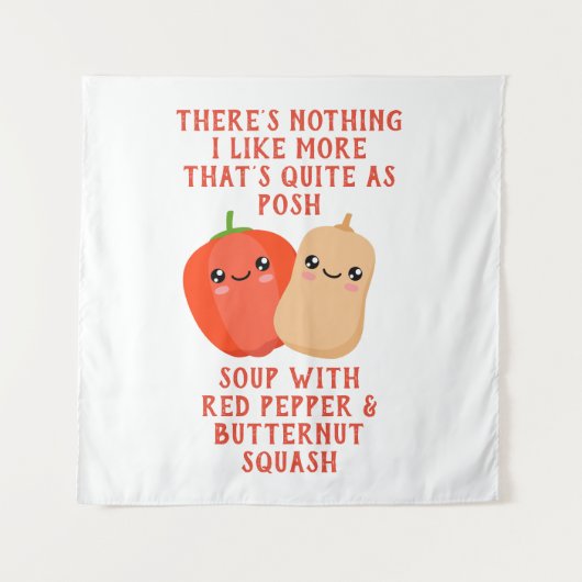 Tenture red pepper and butternut squassoup (Devant)