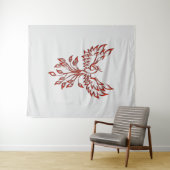 Tenture Red Phoenix se lève Silver (En situation (horizontale))