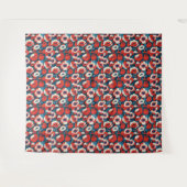 Tenture Red Poppy Floral  (Devant (Horizontal))