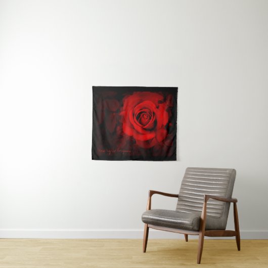 Tenture Red Rose [Tapestry] (En situation (horizontale))