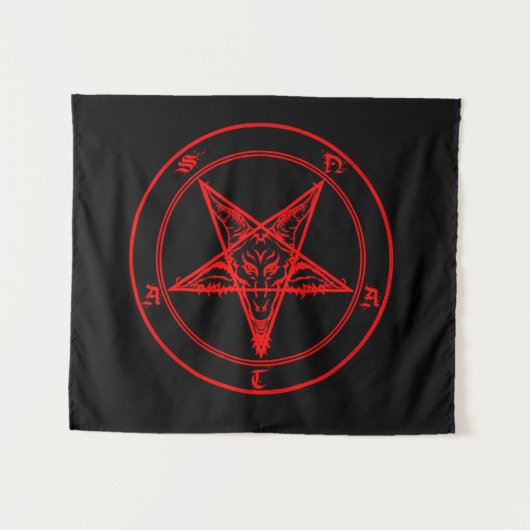 Tenture Red Satan Tapestry (Devant (Horizontal))