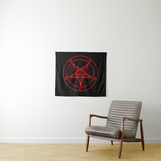 Tenture Red Satan Tapestry (En situation (horizontale))
