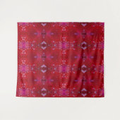 Tenture Red Snapdragon Ikat (Devant (Horizontal))