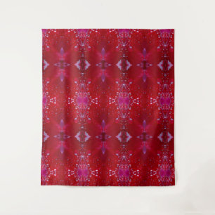 Tenture Red Snapdragon Ikat