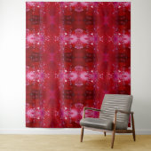 Tenture Red Snapdragon Ikat (En situation)