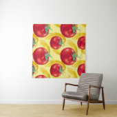 Tenture Red tomato and fruits seamless pattern designabstr (En situation (horizontale))