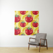 Tenture Red tomato and fruits seamless pattern designabstr (En situation)