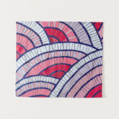 Tenture Red, white, black, and pink abstract artwork (Devant (Horizontal))
