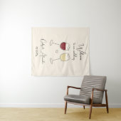 Tenture Red White Wine Glass Wedding Welcome (En situation (horizontale))