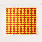 Tenture Red Yellow Harlequin Checkered Design  (Devant (Horizontal))