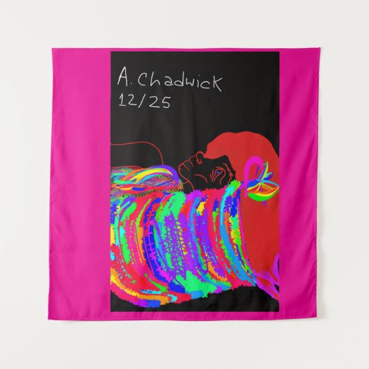 Tenture Reddish-Orange Fox Warrior Princess  (Devant (Horizontal))