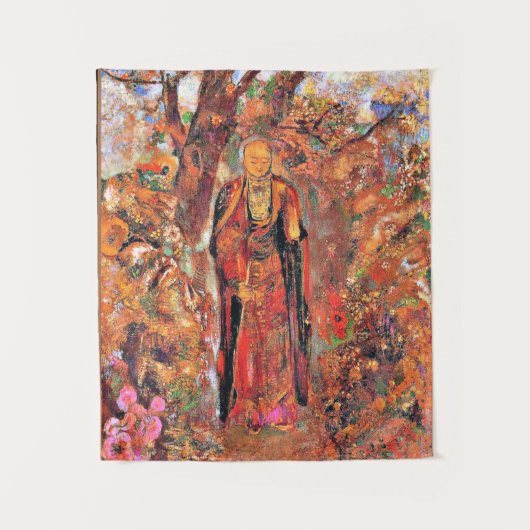 Tenture Redon - Bouddha marchant parmi les fleurs (Devant)