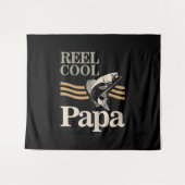 Tenture Reel Cool Papa - Cadeaux père et grand-père (Devant (Horizontal))