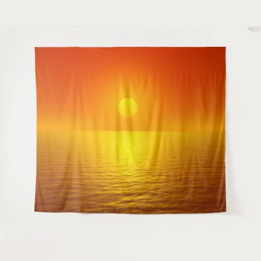 Tenture Réflexion du coucher de soleil (Devant (Horizontal))