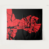 Tenture Réflexion rouge brisée (Devant (Horizontal))