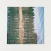 Tenture Réflexions Abstraites de beaux arbres dans le lac (Devant (Horizontal))