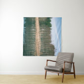 Tenture Réflexions Abstraites de beaux arbres dans le lac (En situation (horizontale))