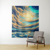 Tenture Réflexions de flux libre (En situation)