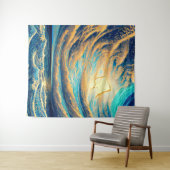 Tenture Réflexions de flux libre (En situation (horizontale))