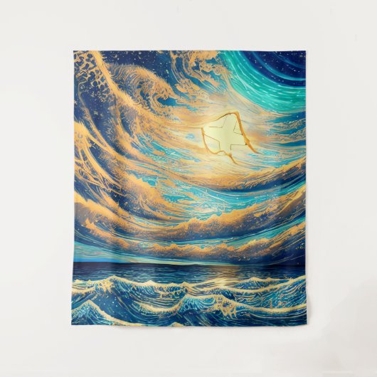 Tenture Réflexions de flux libre (Devant)