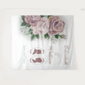 Tenture Regency Bridgerton Rose Roses Cameos (Devant (Horizontal))