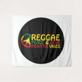 Tenture Reggae Musique avec citations positives (Devant (Horizontal))
