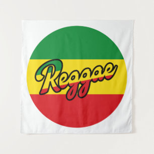 Tenture Reggae Musique avec couleurs du drapeau reggae