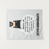 Tenture Règles de super-héros (Devant (Horizontal))