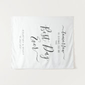 Tenture Rehearsal Dinner The Best Day Ever  (Devant (Horizontal))