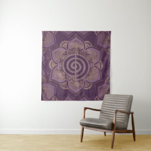Tenture Reiki Cho Ku Rei - pastel et or