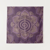 Tenture Reiki Cho Ku Rei - pastel et or (Devant)