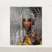 Tenture Reine tribale africaine (Devant)