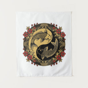 Tenture Relief Rond Ornemental de Dragon Impérial Chinois