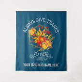 Tenture REMERCIE TOUJOURS DIEU Christian Thanksgiving (Devant)
