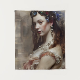 Tenture Renaissance Princesse AI générée art imaginaire
