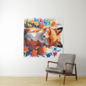 Tenture Renard à fleurs (En situation (horizontale))