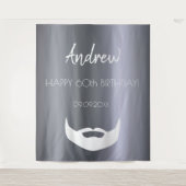 Tenture Renard argenté d'anniversaire hommes garçons tenda (Devant)