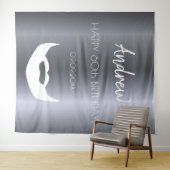 Tenture Renard argenté de fête d'anniversaire hommes garço (En situation (horizontale))