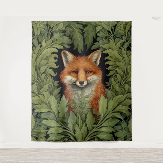 Tenture Renard Art nouveau dans la forêt (Devant)