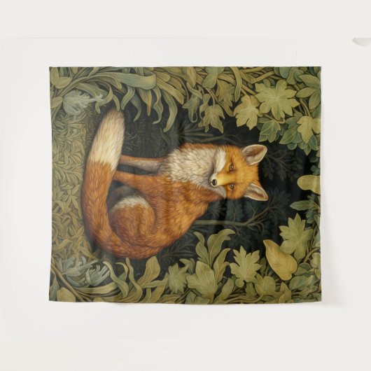 Tenture Renard dans la forêt, style Art nouveau (Devant (Horizontal))