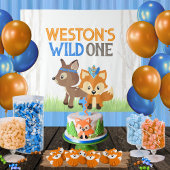 Tenture Renard et cerf Wild One Forest Trees Party Context
