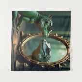 Tenture Rencontre avec miroir de lézard et crocodile (Devant (Horizontal))