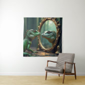 Tenture Rencontre avec miroir de lézard et crocodile (En situation)
