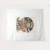 Tenture Rencontre de chat (Devant (Horizontal))